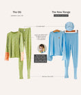 Load image into Gallery viewer, COMFORT Organic Bamboo Long Sleeved Top & Bottom Set in Blue
