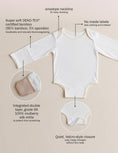 Load image into Gallery viewer, Bamboo Bodysuit with Silk Mitts & Quiet Closure