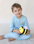 Load image into Gallery viewer, COMFORT Organic Bamboo Long Sleeved Top & Bottom Set in Blue