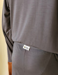 Load image into Gallery viewer, COMFORT Organic Bamboo Long Sleeved Top & Bottom Set in Dark Gray