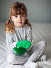 COMFORT Organic Bamboo Long Sleeved Top & Bottom Set in Gray