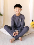 Load image into Gallery viewer, COMFORT Organic Bamboo Long Sleeved Top & Bottom Set in Dark Gray
