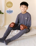 Load image into Gallery viewer, COMFORT Organic Bamboo Long Sleeved Top & Bottom Set in Dark Gray
