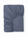 Load image into Gallery viewer, Organic Bamboo Fitted Sheet in Ocean
