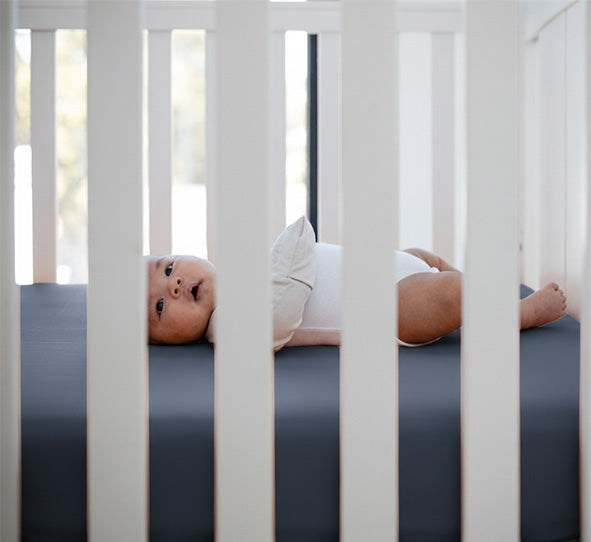 Organic Bamboo Fitted Sheet in Ocean